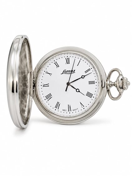 Taschenuhr Lorenz Herr in Stahl 030223AA - 030223AA
